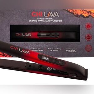 Chi Lava 1” Volcanic Lava Travel Hair Iron Brand New